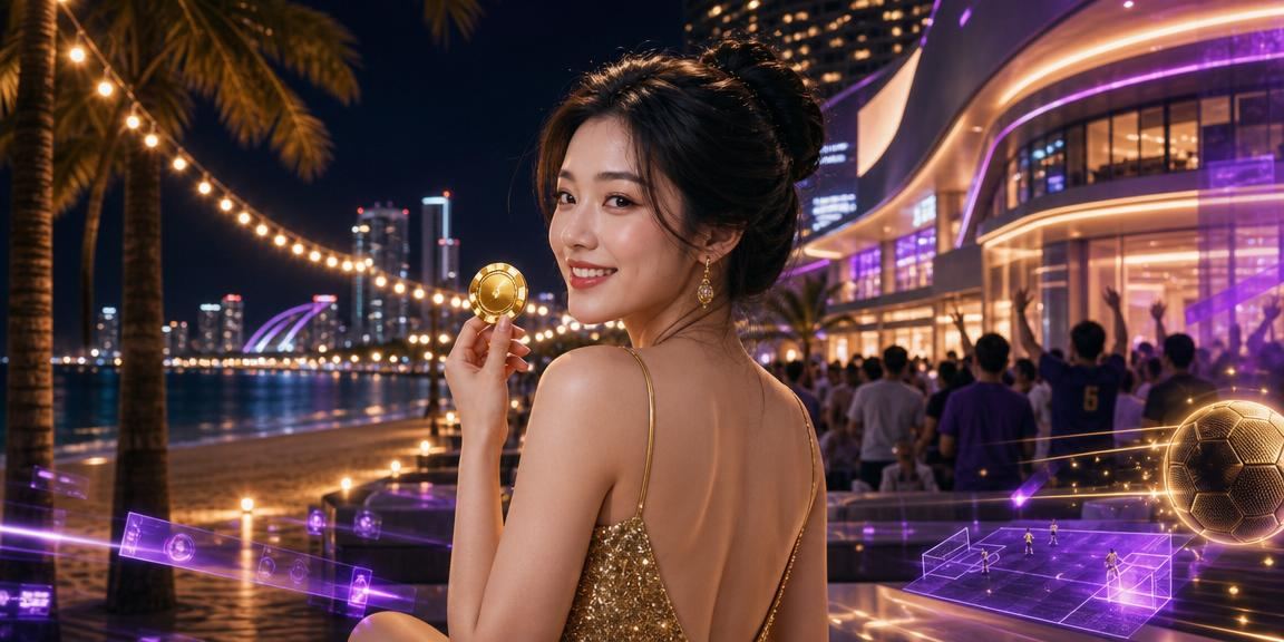 Không gian casino sôi động về đêm tại Nha Trang với ánh đèn neon rực rỡ